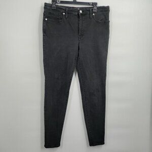 Madewell Plus Size 9" High-Rise Skinny Denim Ankle Jeans Size 32 Women Black